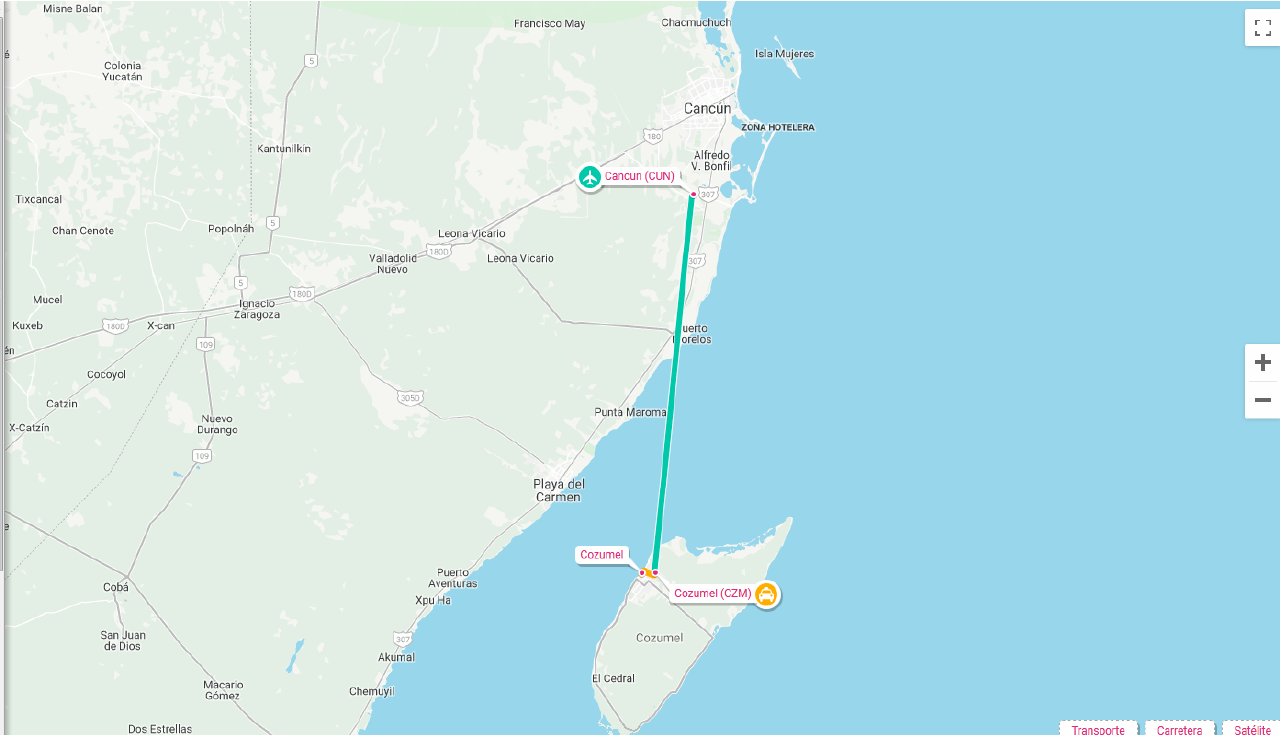Introducir 49+ imagen cozumel airport terminal map Abzlocal.mx